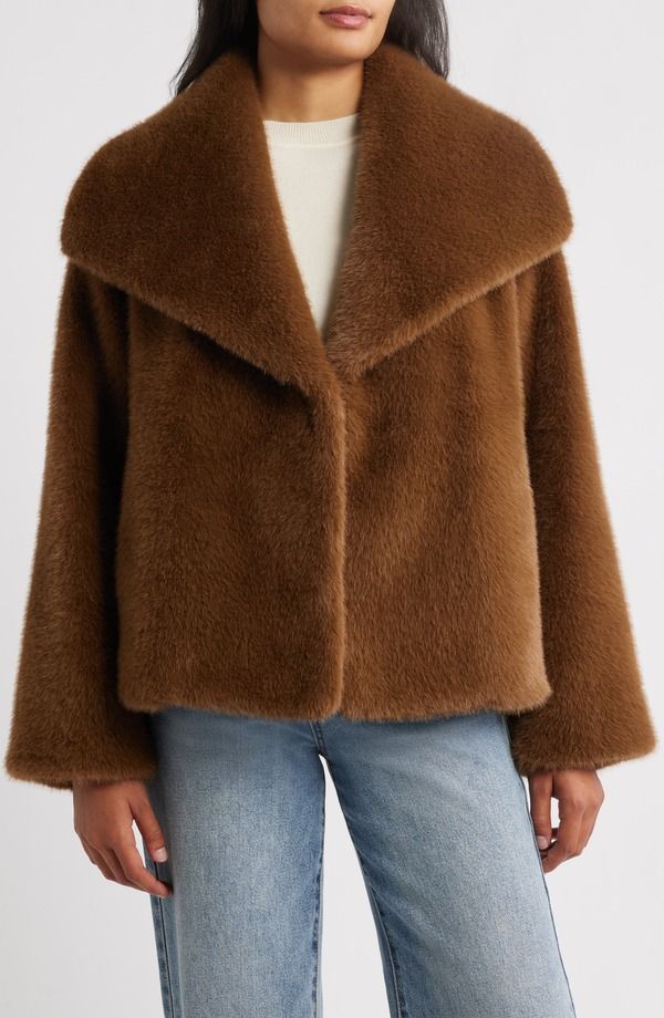 サムエデルマン レディース アウター ジャケット・ブルゾン Sam Edelman Faux Fur Jacket Mink ミンク