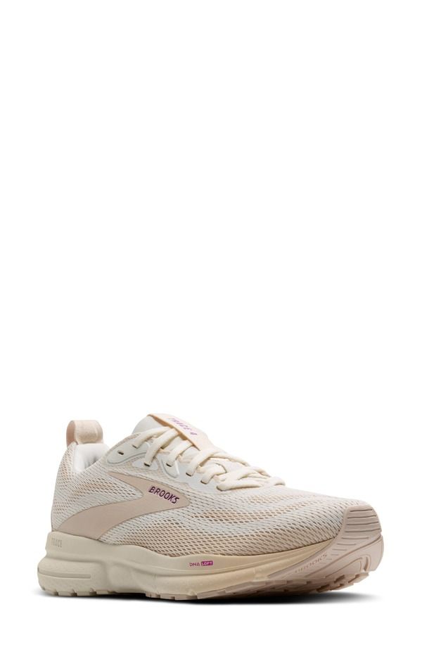 ブルックス レディース シューズ スニーカー Brooks Trace 4 Running Shoe Coconut Milk Almond Purple パープル