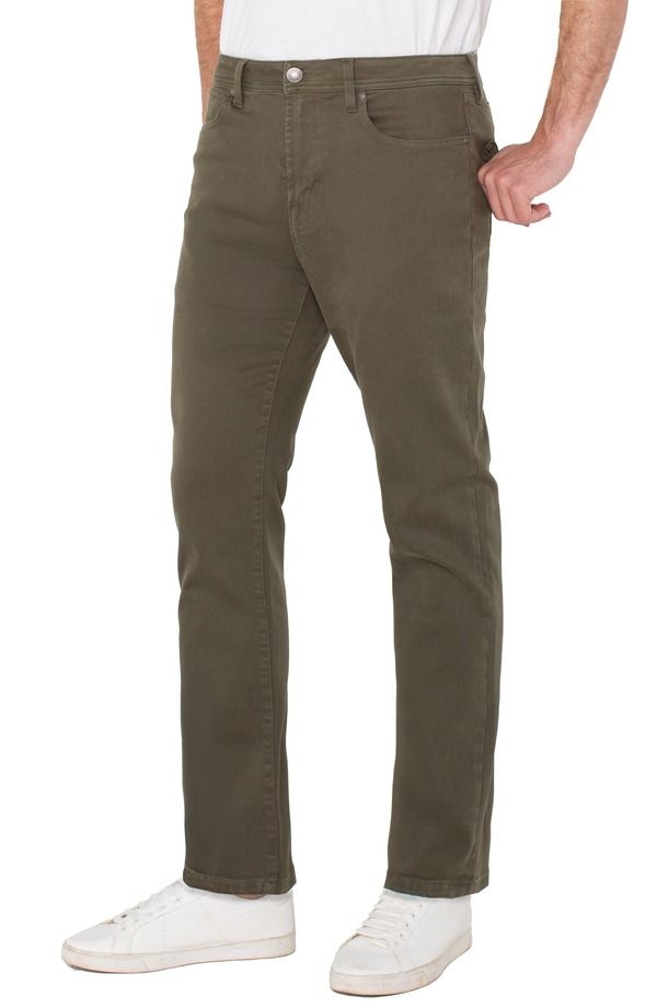 リヴァプール ロサンゼルス メンズ ボトムス デニムパンツ ストレート ジーンズ Liverpoolos Angeles Regent Relaxed Straight Leg Jeans Olive Night オリーブ