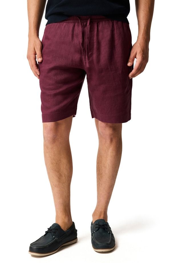 ロッドアンドグン メンズ ボトムス ハーフパンツ・ショーツ ショートパンツ リネン Rodd Gunn Linen Shorts Oxblood オックスブラッド