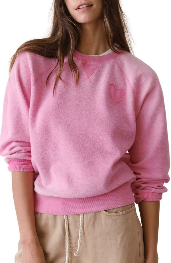 マリーン レイヤー レディース アウター パーカー・スウェット シャツ コットン Marine Layer Cloud 9 Reversible Cotton Blend Sweatshirt Fuscia