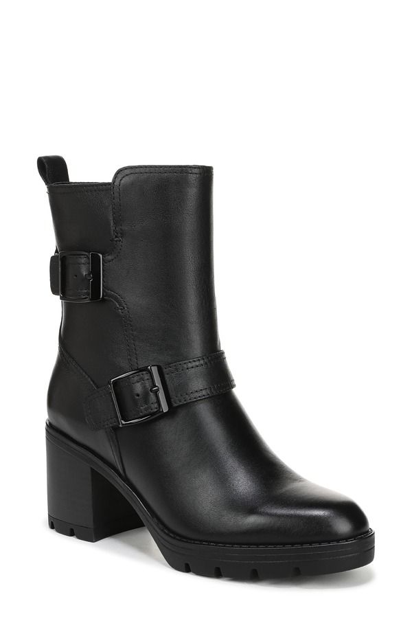 ナチュライザー レディース シューズ ブーツ・レインブーツ Naturalizer Vail Buckle Boot Black ブラック