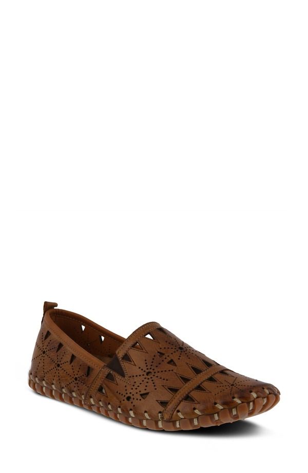 スプリングステップ レディース シューズ パンプス Spring Step Fusaro Flat Brown Leather ブラウン