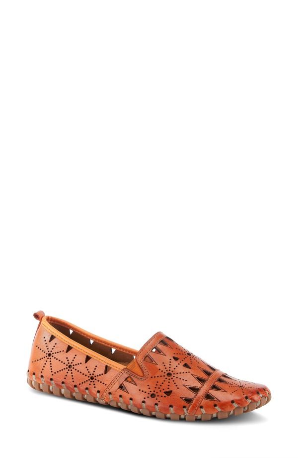 スプリングステップ レディース シューズ パンプス Spring Step Fusaro Flat Orange Leather オレンジ