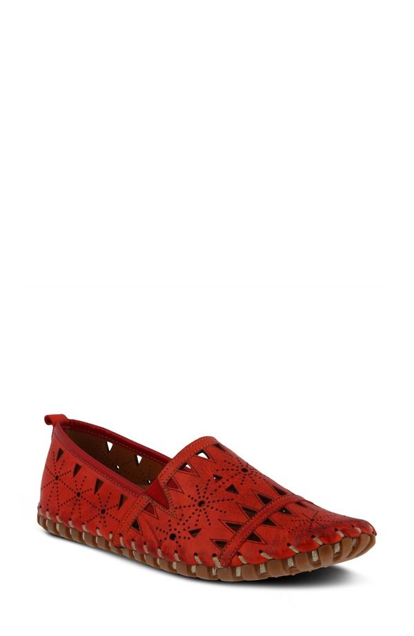 スプリングステップ レディース シューズ パンプス Spring Step Fusaro Flat Red Leather レッド