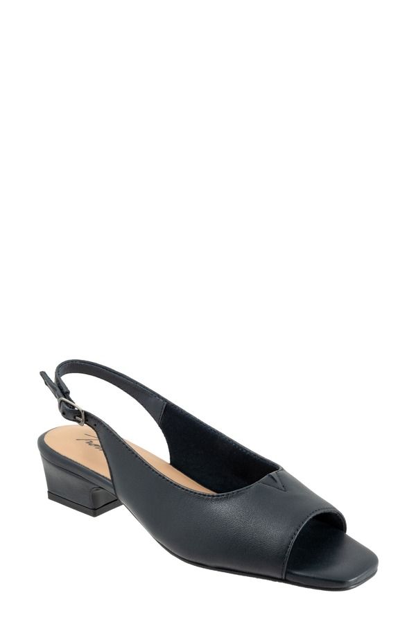 トロッターズ レディース シューズ ヒール サンダル Trotters Dawn Slingback Sandal Navy ネイビー