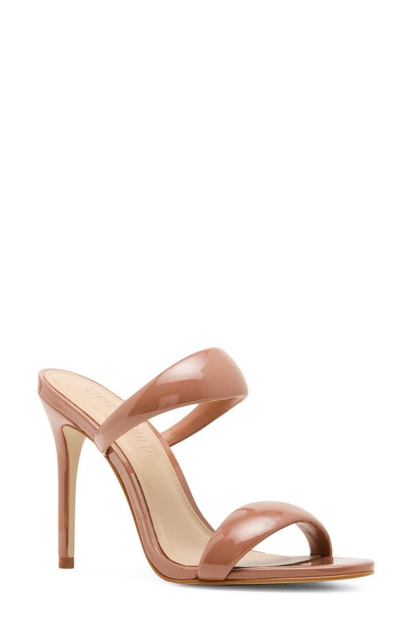 スティーブ マデン レディース シューズ サンダル Steve Madden Saturn Slide Sandal Mocha Patent モカ