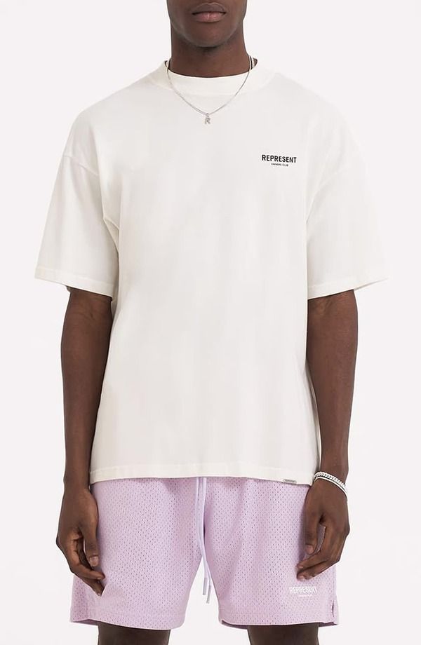リプレゼント メンズ トップス Tシャツ コットン ロゴ グラフィック Represent Owners Club Cotton Logo Graphic TShirt Flat White ホワイト