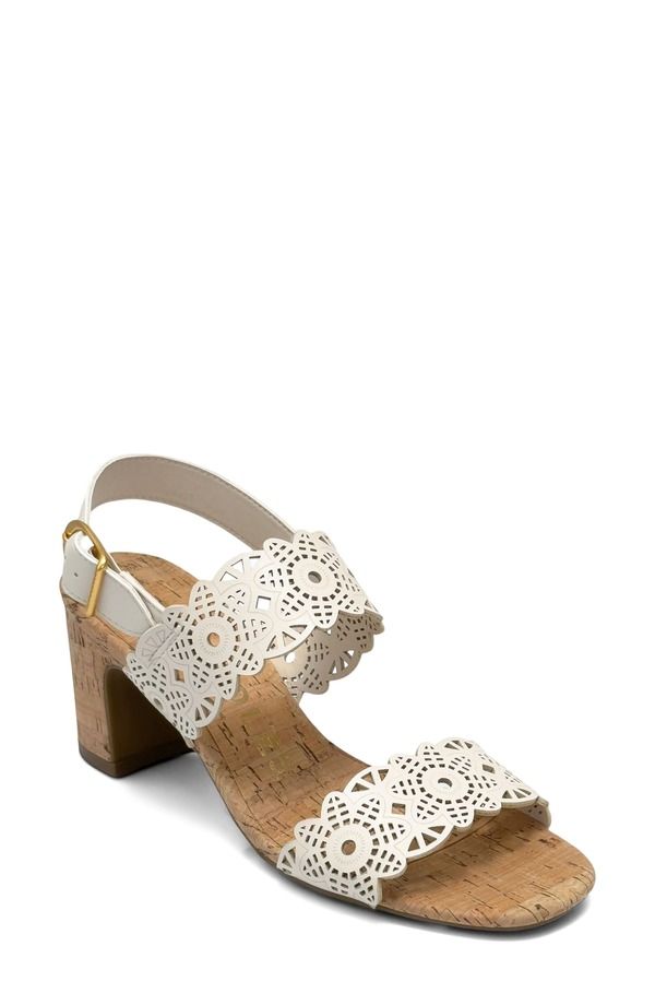 エアロソールズ レディース シューズ ヒール サンダル Aerosoles Glen Slingback Sandal Eggnog Perfx Nappa