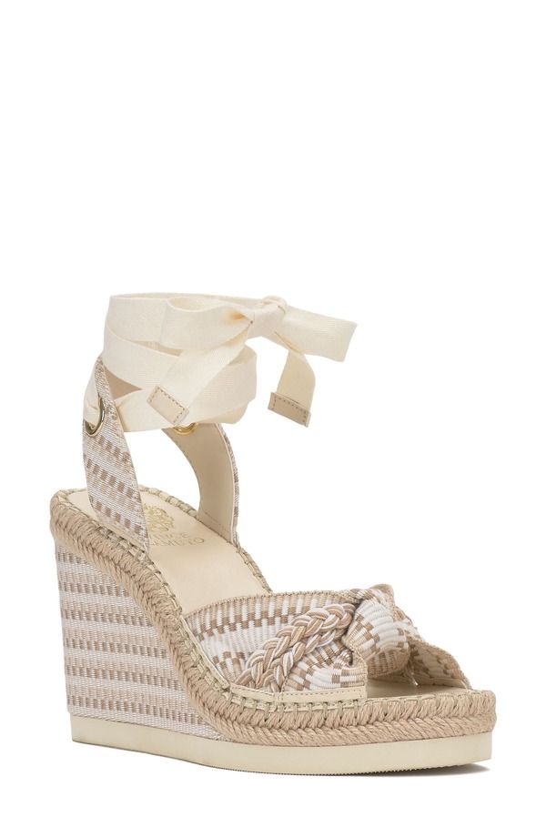 ヴィンスカムート レディース シューズ サンダル プラットフォーム Vince Camuto Bealie Platform Wedge Sandal Ivory Multi アイボリー