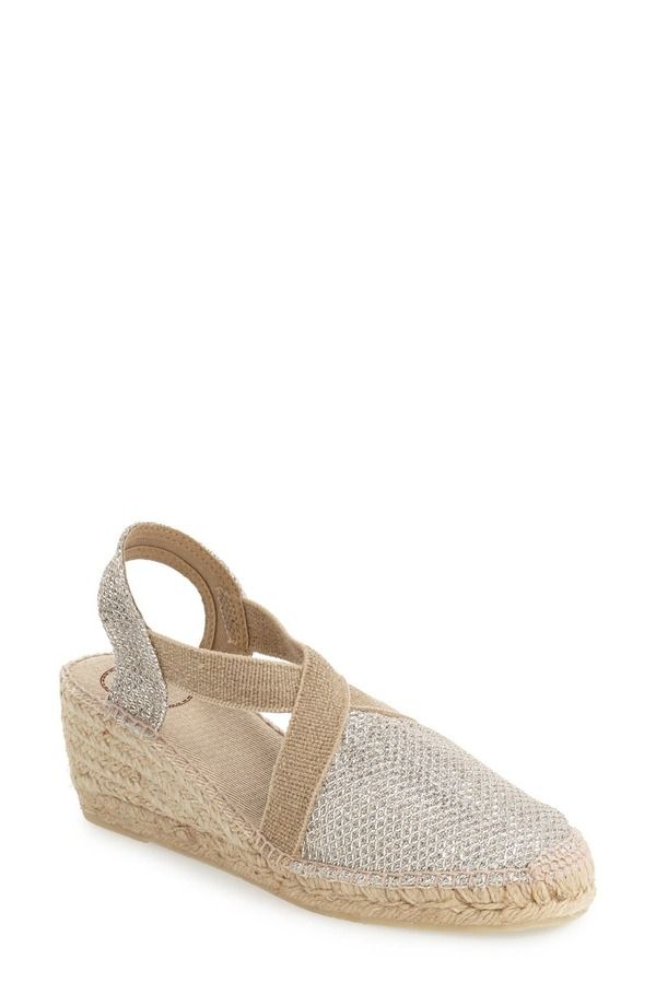 トニーポンズ レディース シューズ サンダル Toni Pons Triton Espadrille Wedge Gold Fabric ゴールド