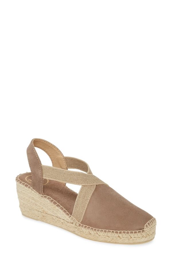 トニーポンズ レディース シューズ サンダル Toni Pons Tona Espadrille Wedge Taupe Fabric トープ