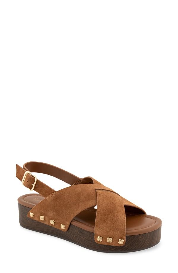スプレンディット レディース シューズ サンダル プラットフォーム Splendid Quintana Platform Slingback Sandal Caramel