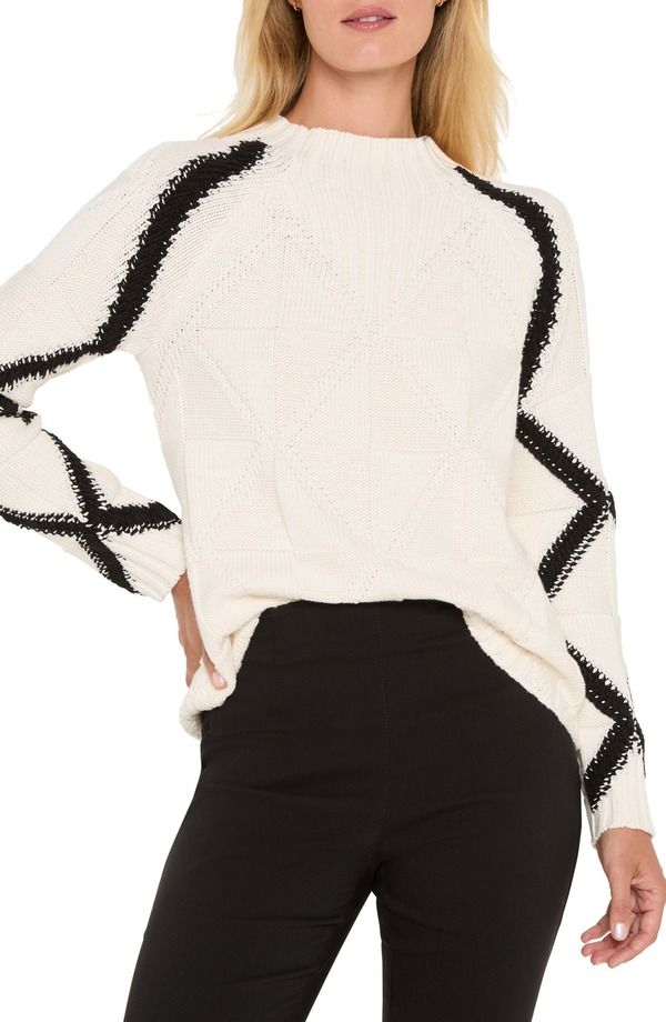 ニックプラスゾーイ レディース アウター パーカー・スウェット セーター NICZOE Dashing Diamondsweater Creamulti クリーム