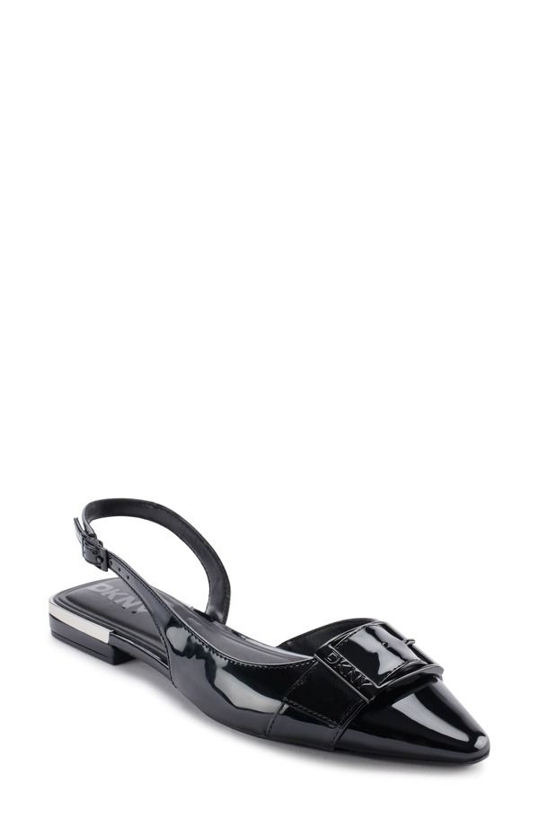 ダナ キャラン ニューヨーク レディース シューズ パンプス DKNY Clemma Pointed Toe Slingback Flat Black ブラック