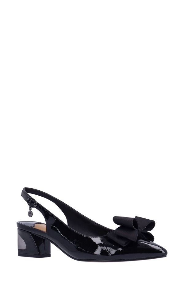 ジェイレニー レディース シューズ ヒール J Rene Kimma Slingback Pointed Toe Pump Black ブラック