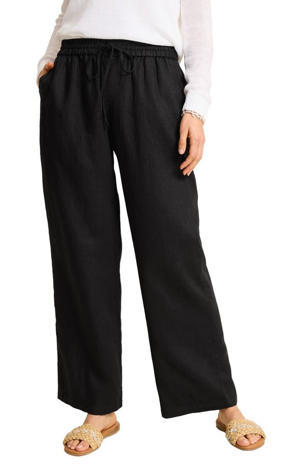 トッミーバハマ レディース ボトムス レギンス パンツ リネン Tommy Bahama Two Palms Easy Linen Drawstring Pants Black ブラック