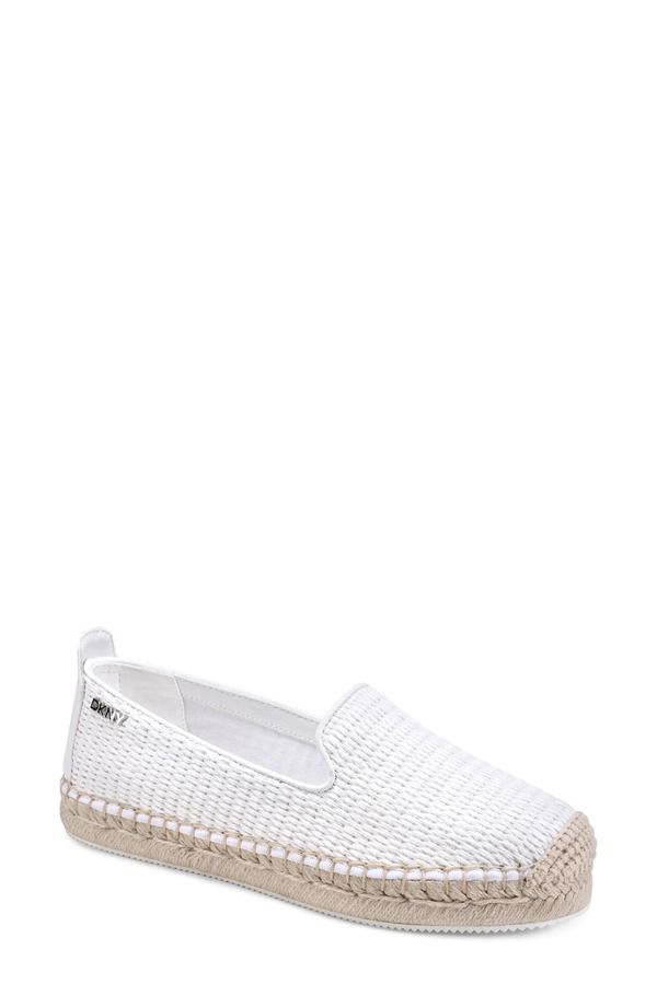 ダナ キャラン ニューヨーク レディース シューズ サンダル プラットフォーム DKNY Mallandra Platform Espadrille Flat Bright White ホワイト