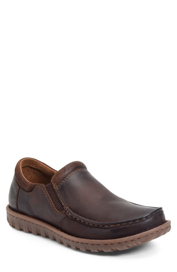 バーン メンズ シューズ スリッポン・ローファー Brn Gudmund SlipOn Dark Brown Leather ブラウン