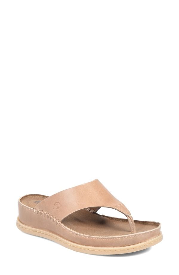 バーン レディース シューズ サンダル プラットフォーム Brn Edie Platform Flip Flop Taupe Leather トープ