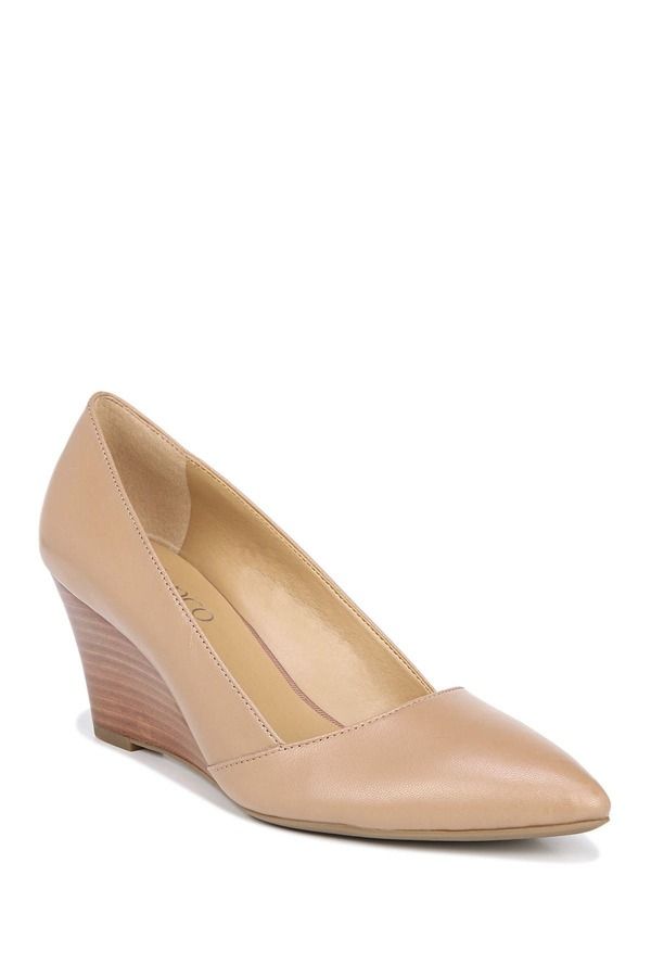 フランコサルト レディース シューズ ヒール レザー Franco Sarto Frankie Leather Wedge Pump Cool Taupe トープ