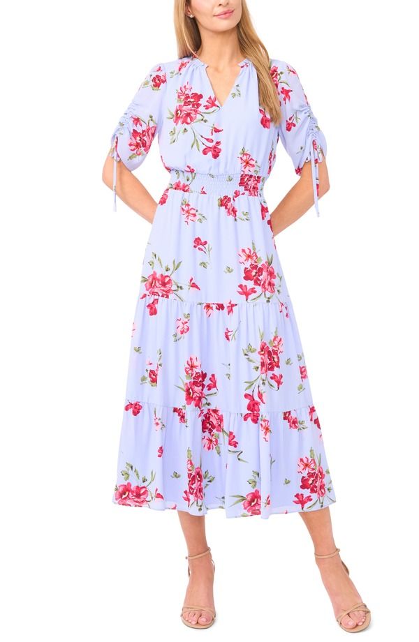 セセ レディース トップス ワンピース ティアード フラワー柄 フラワー CeCe Floral Tieredress Windsurfer