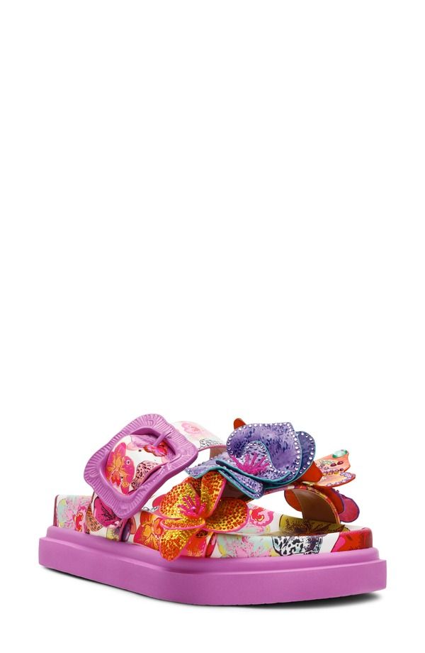 ベッツィジョンソン レディース シューズ サンダル Betsey Johnson Lorayne TwoStrap Sandal White Multi ホワイト