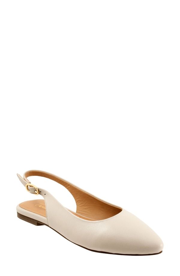 トロッターズ レディース シューズ パンプス Trotters Evelyn Pointed Toe Slingback Flat Multiple Widths Available Ivory アイボリー