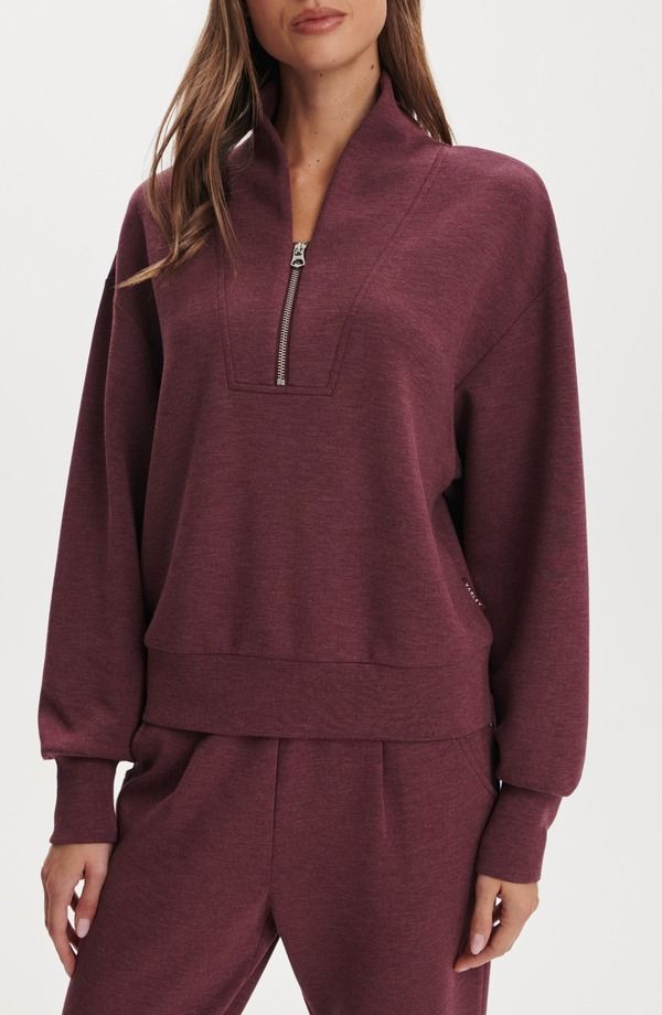 バーレイ レディース アウター パーカー・スウェット シャツ Varley Davidson Woven Sweatshirt Sassafras Marl マール