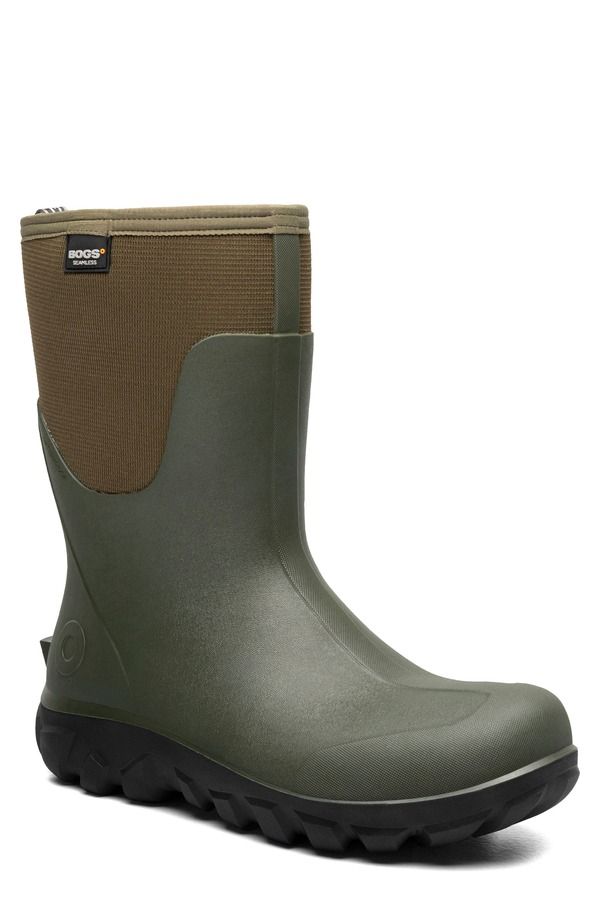 ボグス メンズ シューズ ブーツ・レインブーツ Bogs Classic Seamles Mid Waterproof Boot Dark Green グリーン