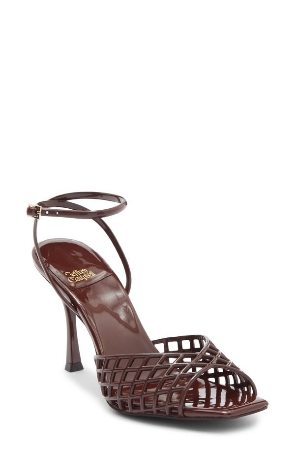 ジェフリー キャンベル レディース シューズ ヒール サンダル アンクル Jeffrey Campbellattix Ankle Strap Jelly Sandal Brown ブラウン
