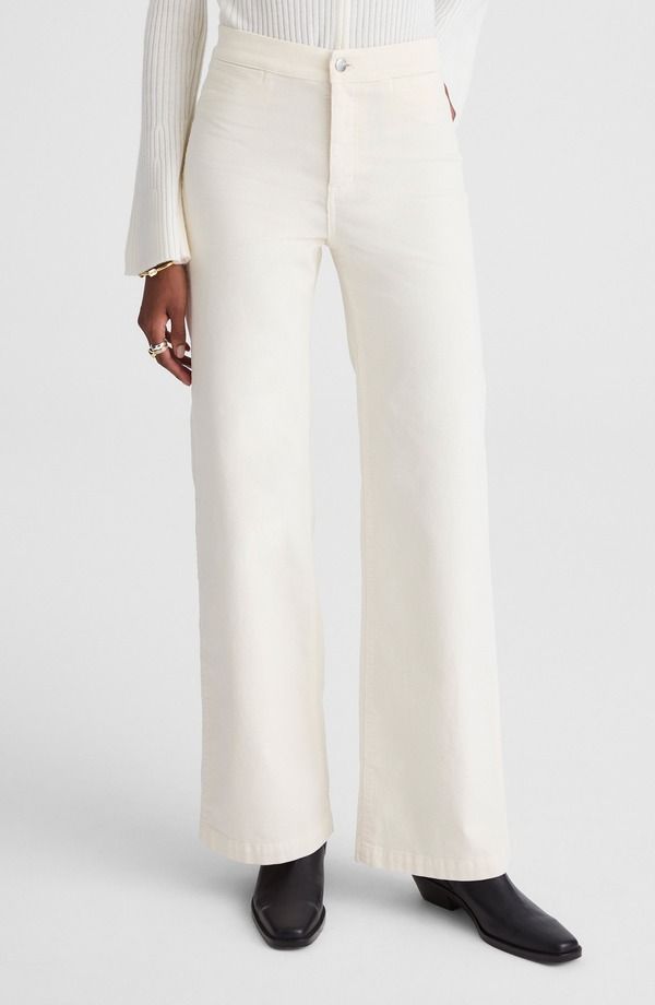 メイドウェル レディース ボトムス レギンス ワイドレッグ コーデュロイ パンツ Madewell The Wide Leg Corduroy Pants Vintage Ivory アイボリー