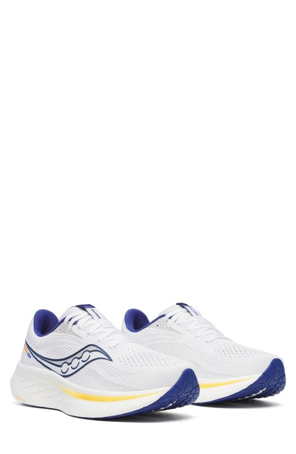 サッカニー メンズ シューズ スニーカー Saucony Ride 18 Running Shoe White Azurite ホワイト