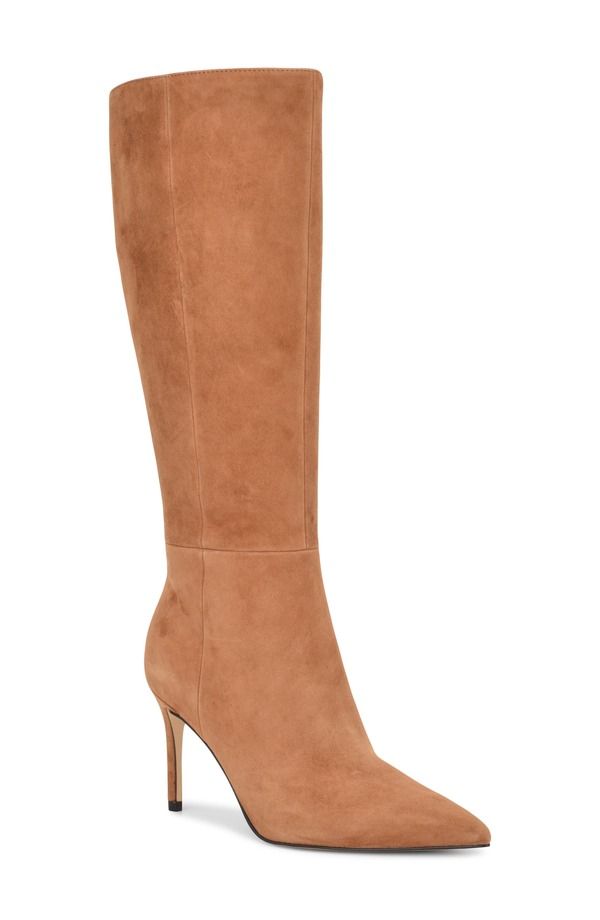 ナインウェスト レディース シューズ ブーツ・レインブーツ Nine West Cook Pointed Toe Knee High Boot Dark Natural