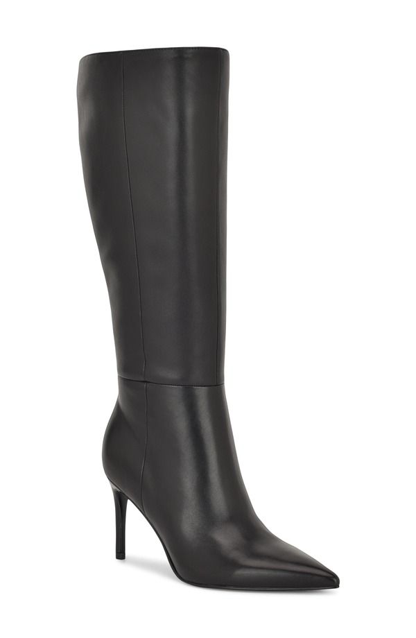 ナインウェスト レディース シューズ ブーツ・レインブーツ Nine West Cook Pointed Toe Knee High Boot Black ブラック