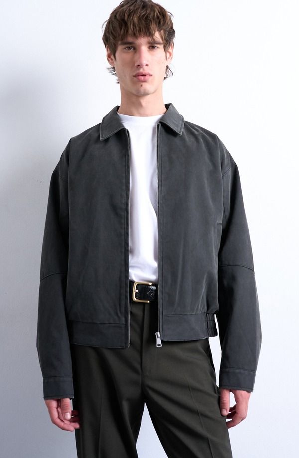 トップマン メンズ アウター ジャケット・ブルゾン スエード Topman Faux Suede Bomber Jacket Charcoal チャコール 15,155円