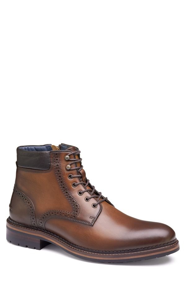 ジョンストンアンドマーフィー メンズ シューズ ブーツ・レインブーツ レース レザー Johnston Murphy XC Flex Connelly LaceUp Leather Bootan Full Grain タン