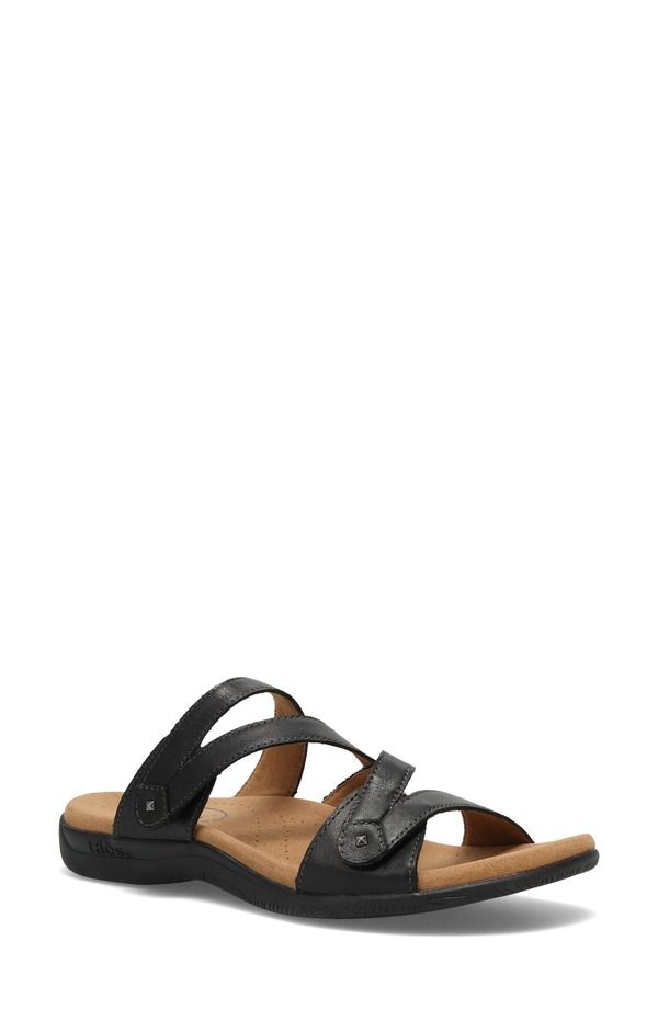 タウス レディース シューズ サンダル Taos Double U Slide Sandal Black ブラック