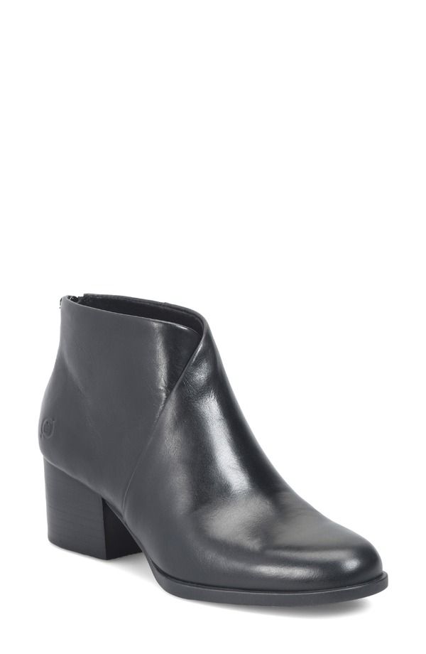 バーン レディース シューズ ブーツ・レインブーツ Brn Kalie Bootie Black Leather ブラック