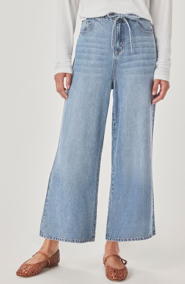 スプレンディット レディース ボトムス カジュアルパンツ ワイドレッグ ジーンズ Splendid Lounge Wide Leg Crop Jeans Indigo Blue インディゴ