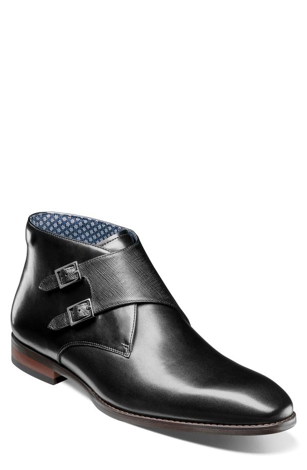 ステイシーアダムス メンズ シューズ ブーツ・レインブーツ モンクストラップ モンク Stacy Adams Kaius Double Monk Strap Boot Black ブラック