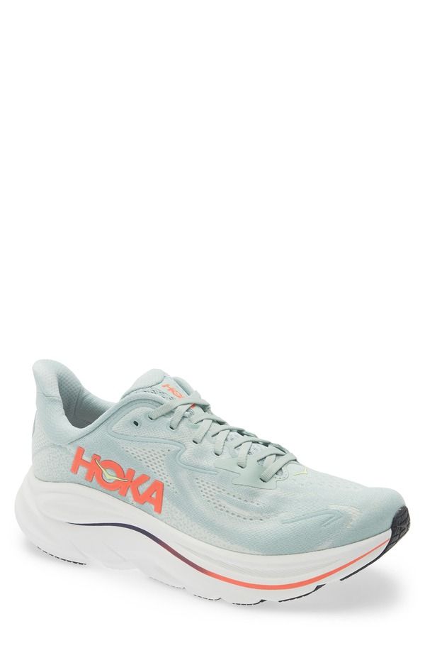 ホカオネオネ メンズ シューズ スニーカー HOKA Clifton 10 Running Shoe Sage Neon Flame セージ