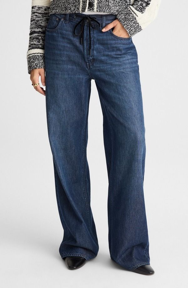 メイドウェル レディース ボトムス デニムパンツ ジーンズ Madewell Airy Denim Low Slung Baggy Jeans Allenham Wash デニム