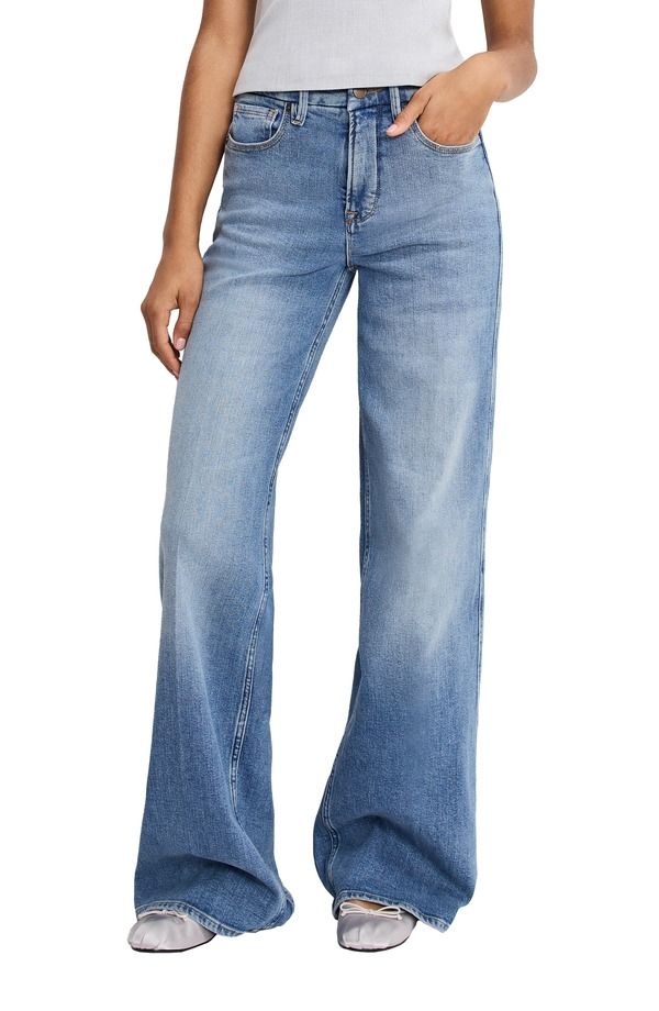 グッドアメリカン レディース ボトムス デニムパンツ ワイドレッグ ジーンズ Good American Good Skate Wide Leg Jeans Indigo1142