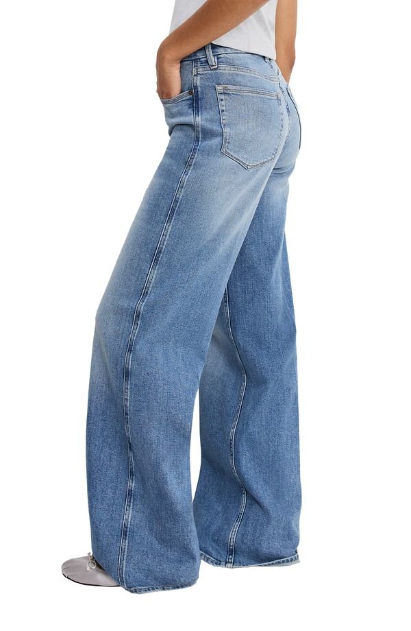 グッドアメリカン レディース ボトムス デニムパンツ ワイドレッグ ジーンズ Good American Good Skate Wide Leg Jeans Indigo1142 グッドアメリカン レディース ボトムス デニムパンツ ワイドレッグ ジーンズ Good American Good Skate Wide Leg Jeans Indigo1142