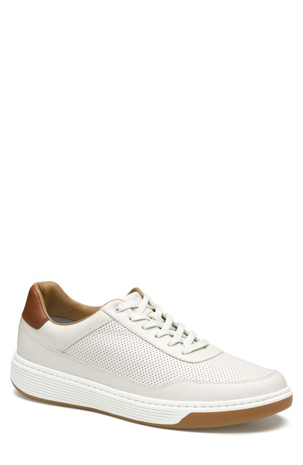 ジョンストンアンドマーフィー メンズ シューズ スニーカー レザー Johnston Murphy Dawson Perforated Leather Sneaker White Full Grain ホワイト 34,320円