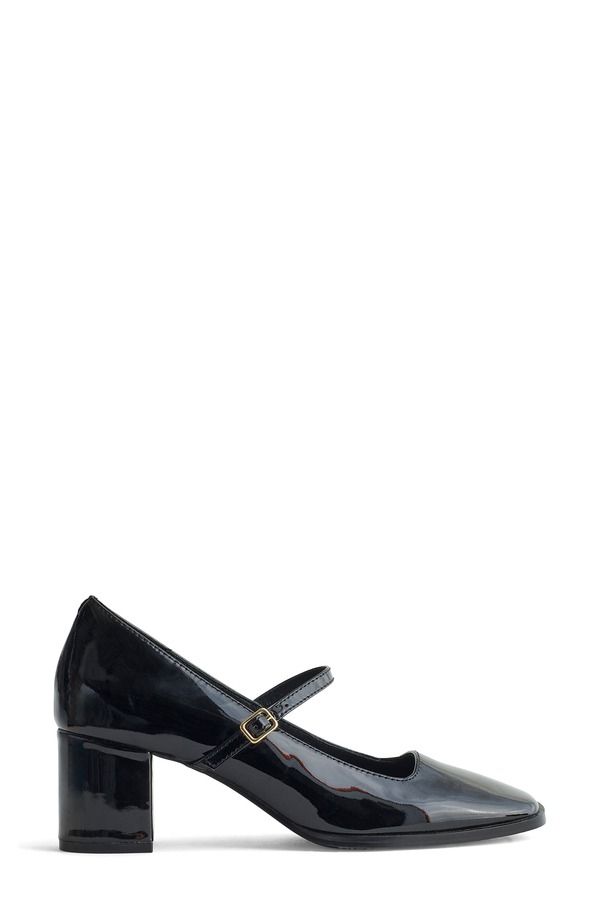 メイドウェル レディース シューズ ヒール Madewell The Greta Patent Mary Jane Pump True Black ブラック