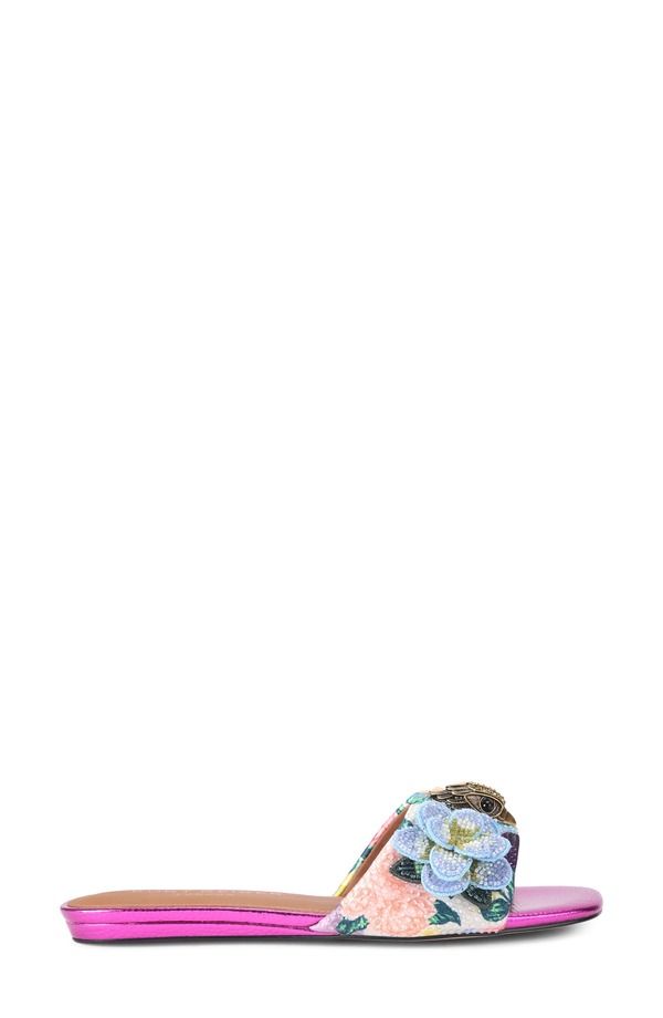 カートジェイガーロンドン レディース シューズ サンダル Kurt Geiger London Kensington Slide Sandal White Floral Multi ホワイト