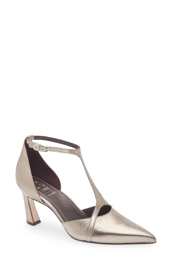 27 エディット ナチュラライザー レディース シューズ ヒール 27 EDIT Naturalizer Ezlyn TStrapointed Toe Pumpatina Pewter ピューター