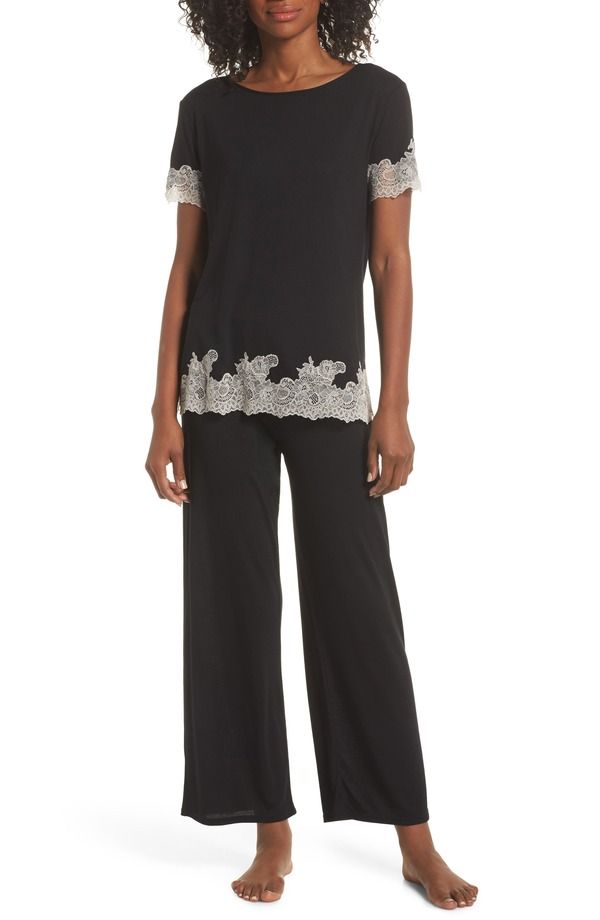ナトリ レディース アンダーウェア ナイトウェア Natori Luxe ShangriLa Pajamas Bkc